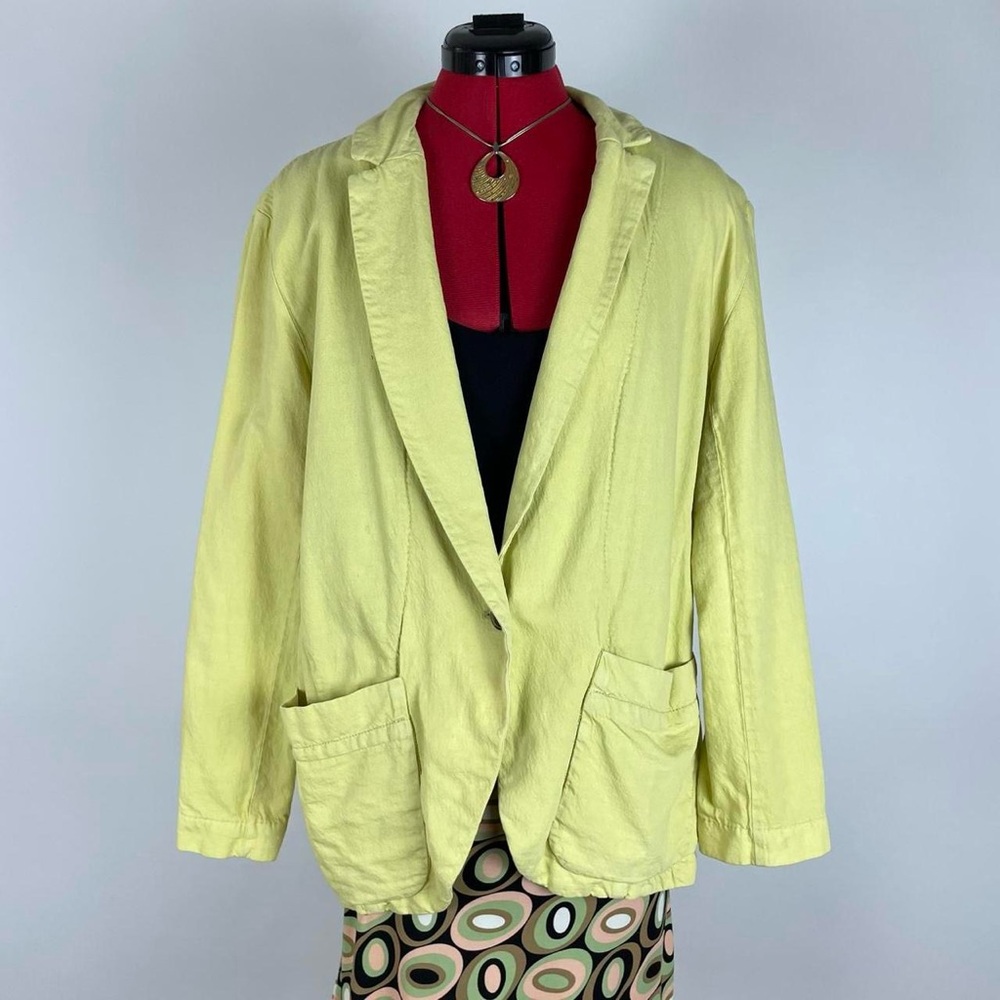Free People Lime Green Blazer